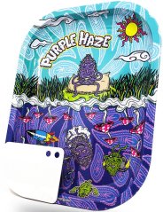 Best Buds Purple Haze kis fém gördülő tálca mágneses darálókártyával