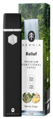 Hemnia Premium Functional Vape Pen Relief - 90% CBD, 10% CBN, valerian, gyömbér, 1 ml