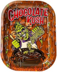Best Buds Chocolate Kush fém gördülőtálca kicsi, 14x18 cm