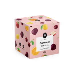 Hemnia CBD vegán gummies, gyümölcskeverék, 300 mg CBD, 30 db x 10 mg, 80 g