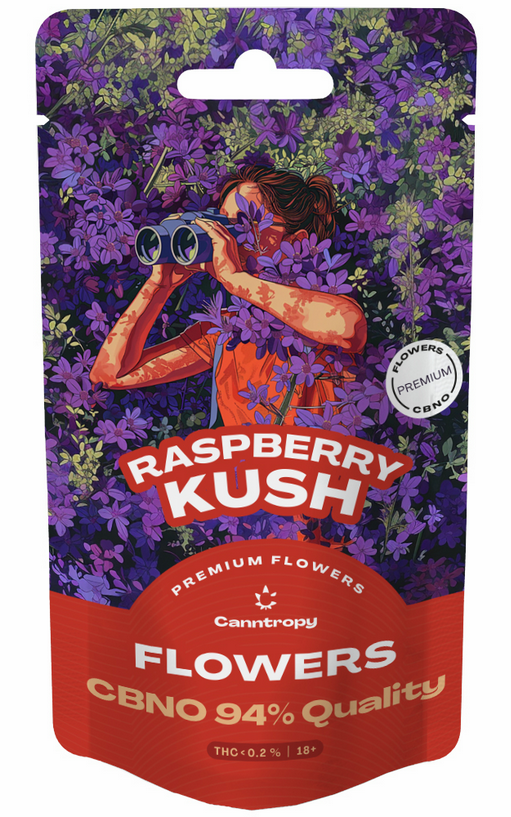 Canntropy CBNO Flower Raspberry Kush, CBNO 94% kvalita