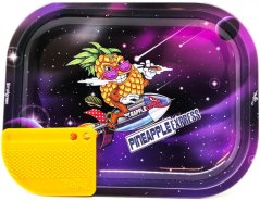 Best Buds Ananász Expressz kis fém gördülő tálca mágneses darálókártyával