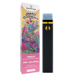 Canntropy THCV Jednorazové Vape Pen GMO Cookies živé živicové terpény, THCV 96% kvalita, 1 ml