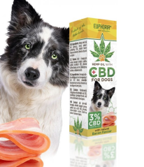 Euphoria CBD olaj kutyáknak 3%, 300mg, 10ml - bacon ízű