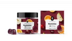 Hemnia CBD Vegán gumicukor, gyümölcskeverék, 750 mg CBD, 30 db x 25 mg, 90 g