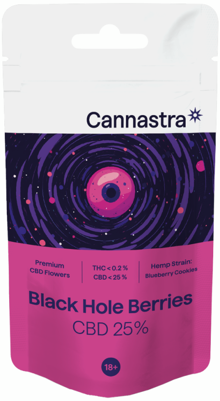 Cannastra CBD Flowers Black Hole Berries, CBD 25%