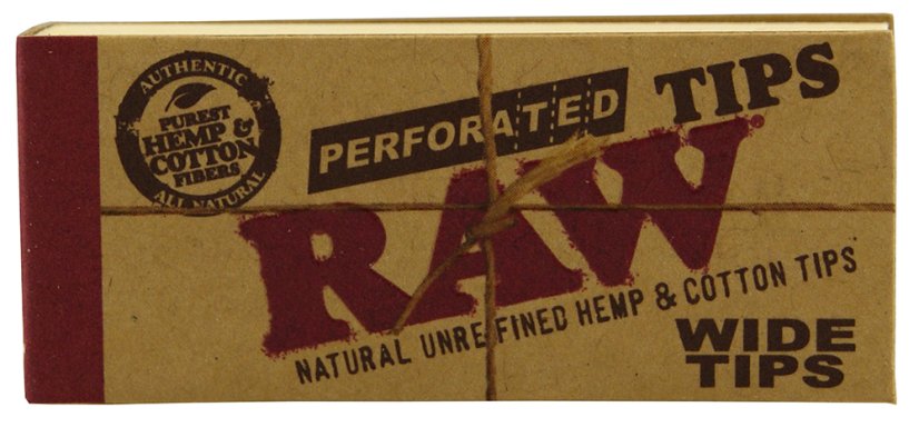 RAW perforált széles hegyek Fehérítetlen széles szűrők - 50 db