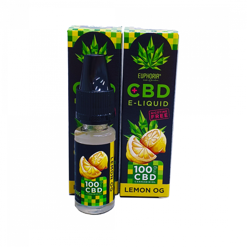 Euphoria CBD E-Liquid Lemon OG 10ml, 100mg CBD