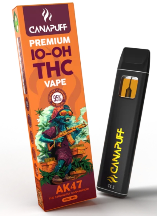CanaPuff 10-OH-THC eldobható Vape AK47 , 10-OH-THC 95%, 1 ml