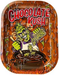 Best Buds Chocolate Kush fém gördülőtálca kicsi, 14x18 cm