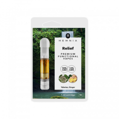 Hemnia Cartridge Relief - 90% CBD, 10% CBN, valerian, gyömbér, 1 ml