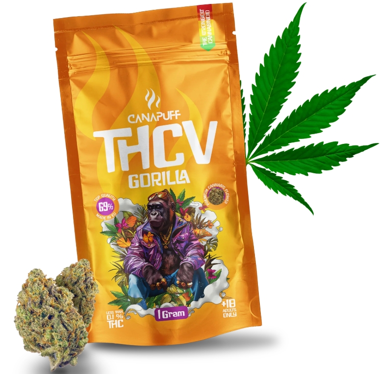 Canapuff - Gorilla 69% - THCv Flowers - Množstvo: 5 gramm