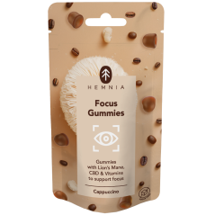 Hemnia Focus Gummies - a koncentráció támogatásához cappuccino ízzel, 30 db
