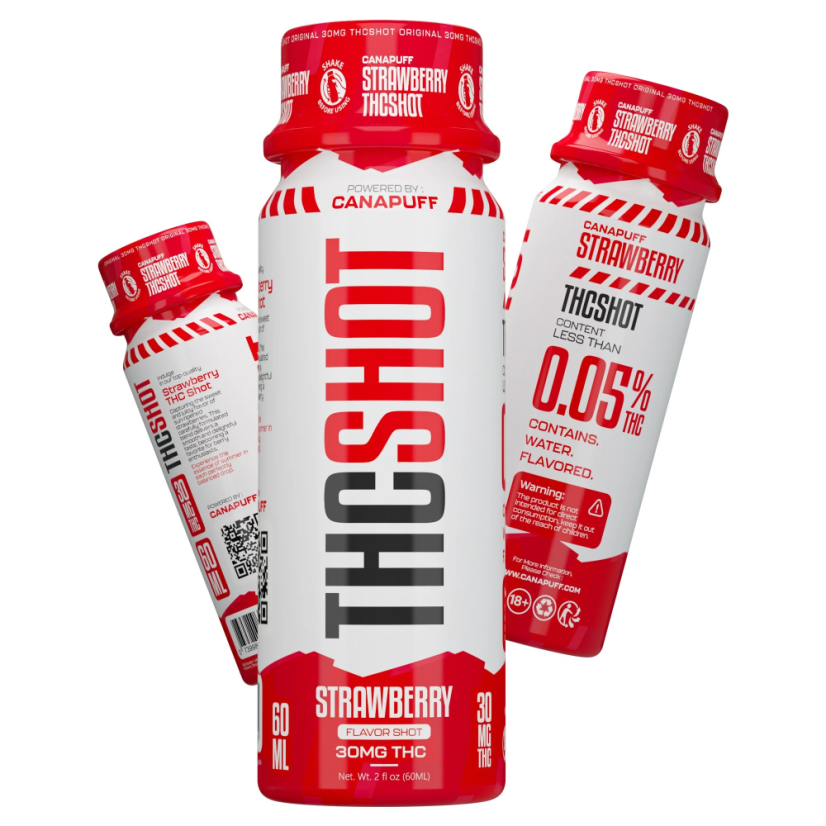 CanaPuff THC SHOT - Jahoda 60 ml (THC 30 mg)