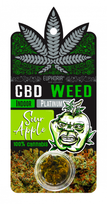 Euphoria CBD Flowers Platinum Indoor Sour Apple 0,7-1 g