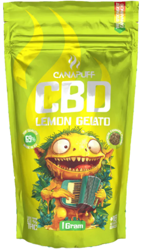 CanaPuff CBD Flower Lemon Gelato, CBD 69%