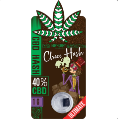 Euphoria CBD Hash Choco, CBD 40%, 1 g