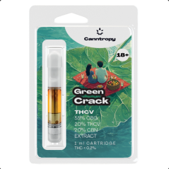 Canntropy THCV kazetta Zöld repedés - 20 % THCV, 60 % CBG, 20 % CBN, 1 ml