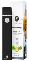 Hemnia Premium Funkcionális Vape Pen Awakening - 60% CBG, 40% CBD, citrom, menta, zöld tea, 1 ml