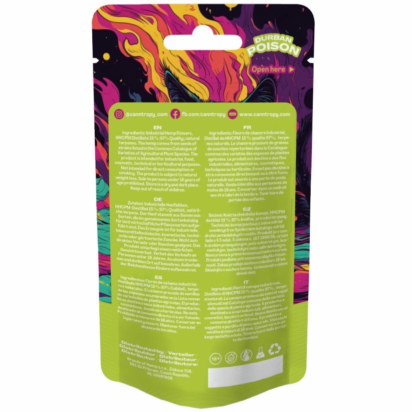 Canntropy HHCPM Virág Durban Poison 97 % - Mennyiség: 1 gramm