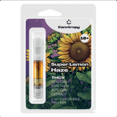 Canntropy THCV kazetta Super Lemon Haze - 20 % THCV, 60 % CBG, 20 % CBN, 1 ml
