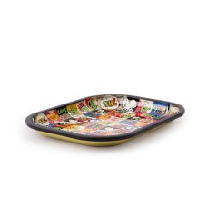 Euphoria Fém gördülő tálca, kis hornyos - 180 x 140 mm