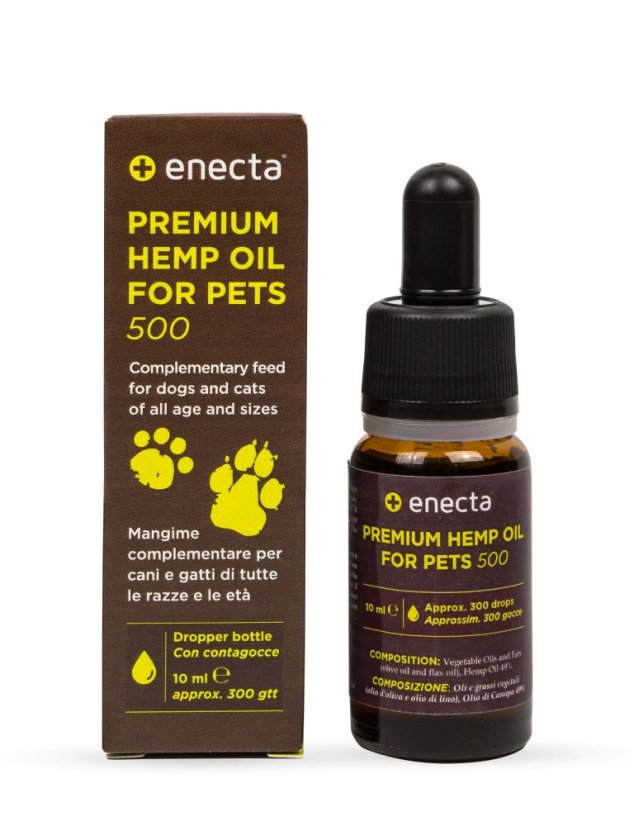 Enecta Ulei de cânepă CBD pentru animale 5%, 500 mg, 10 ml