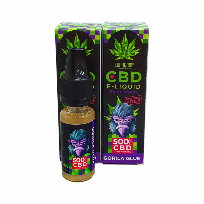 Euphoria CBD E-folyékony Gorilla ragasztó 10ml, 500mg CBD